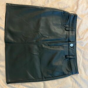 Marc New York Black Faux Leather Skirt